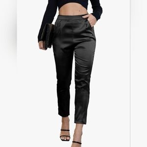 Satin High waisted pants.